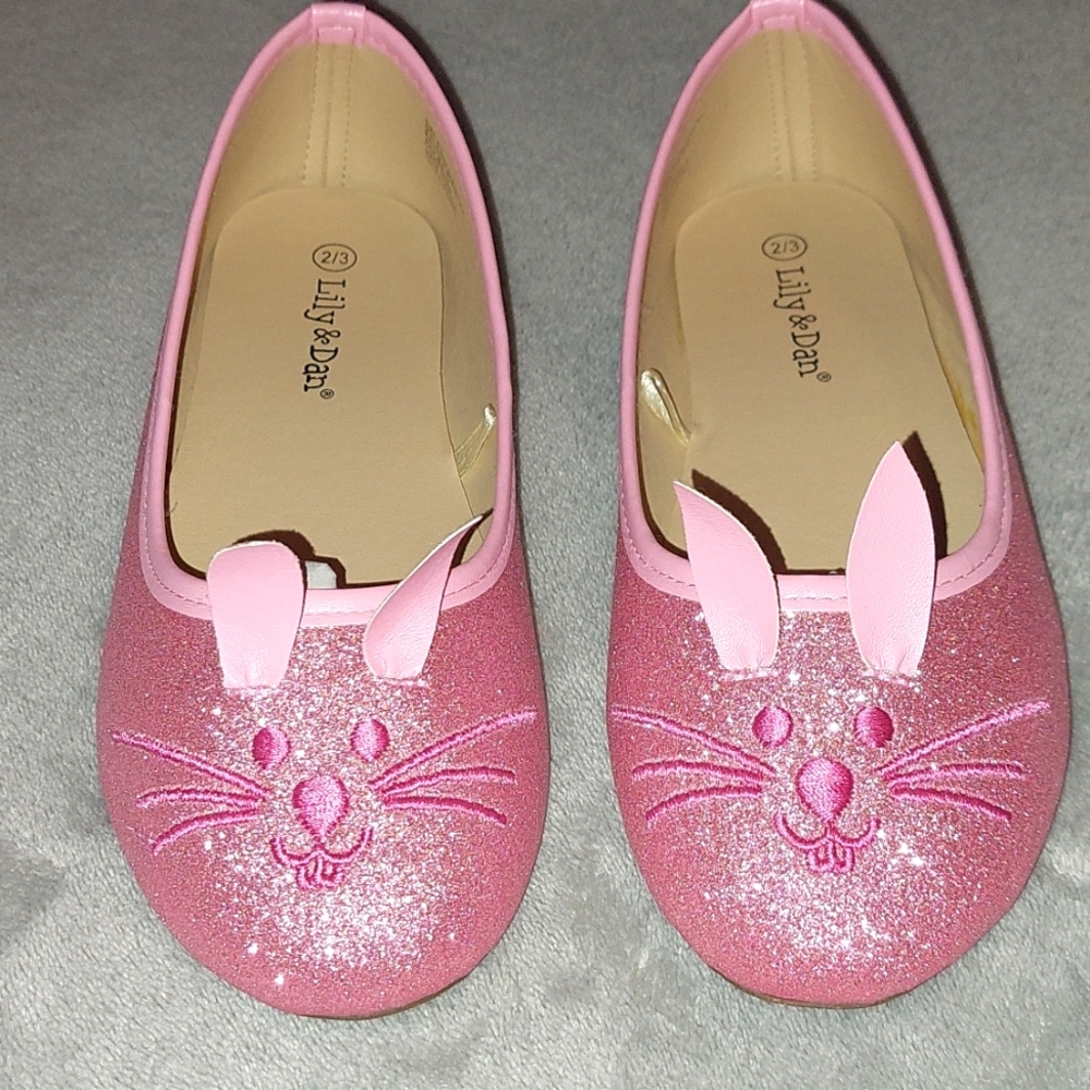 Glitter Pink Bunny Easter Shoes